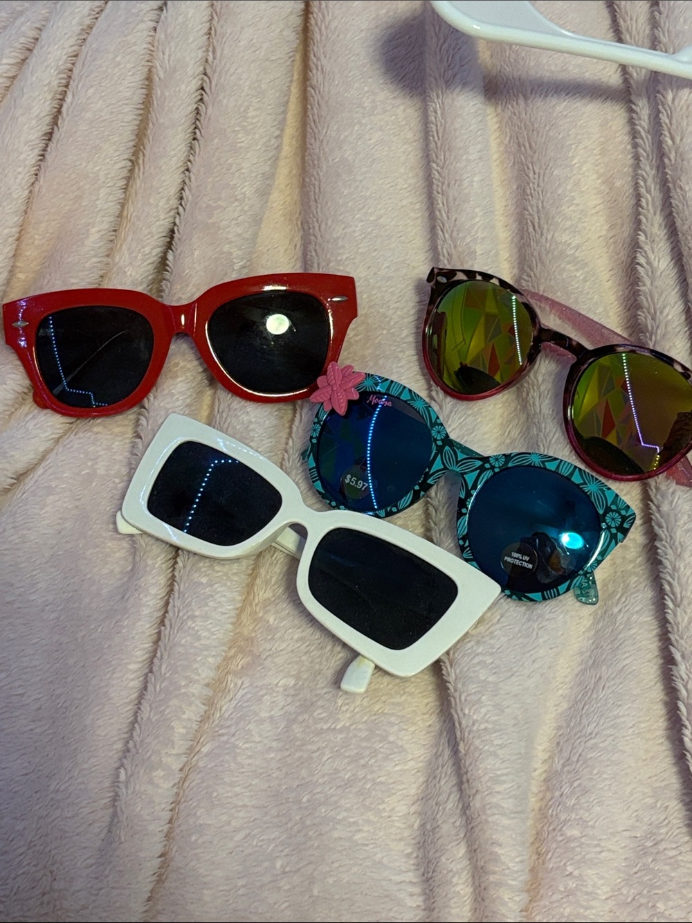 Target Red, White, Pink, Teal, Purple Fashion Sunglasses Set